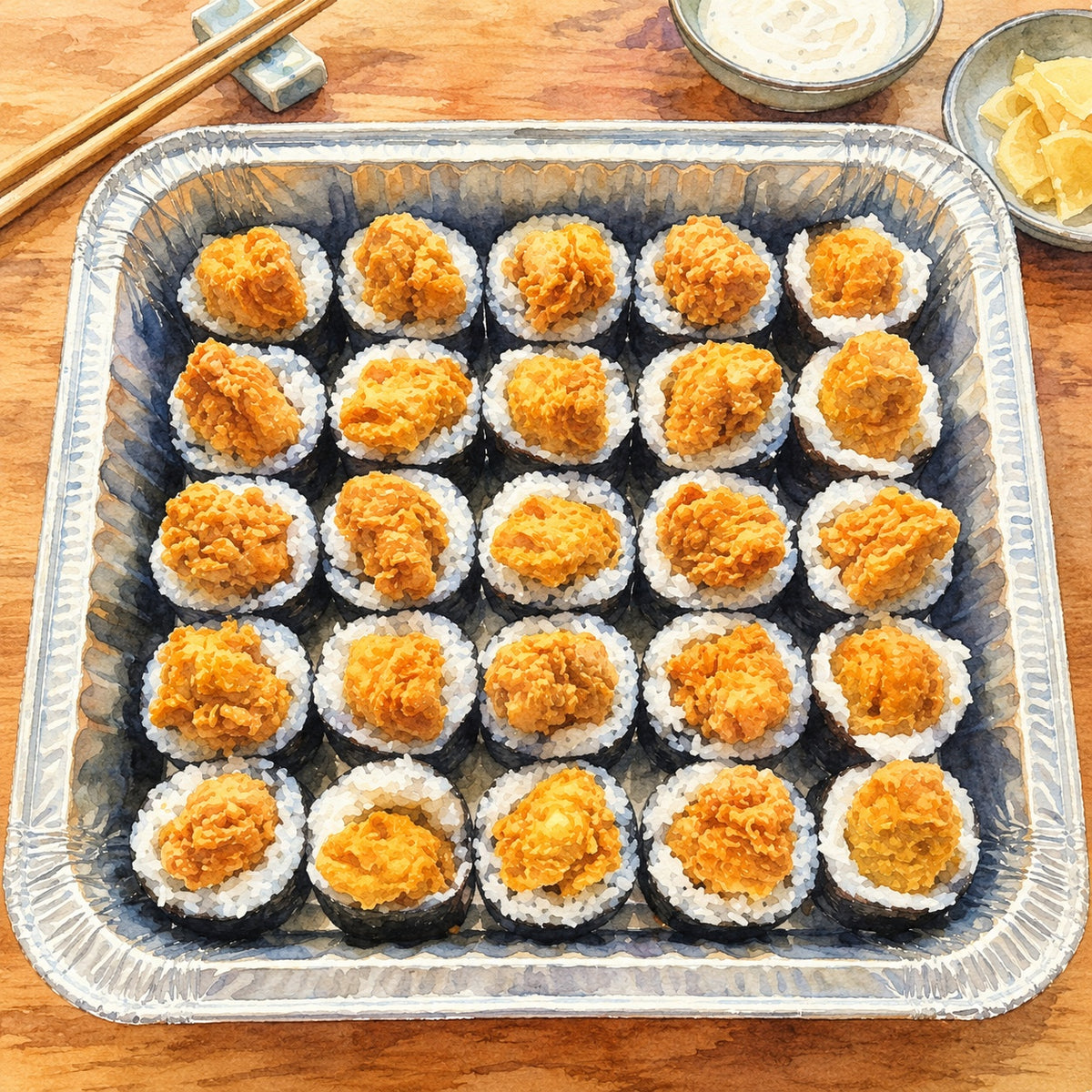 Catering-Crispy Chicken Tender Kimbap Tray